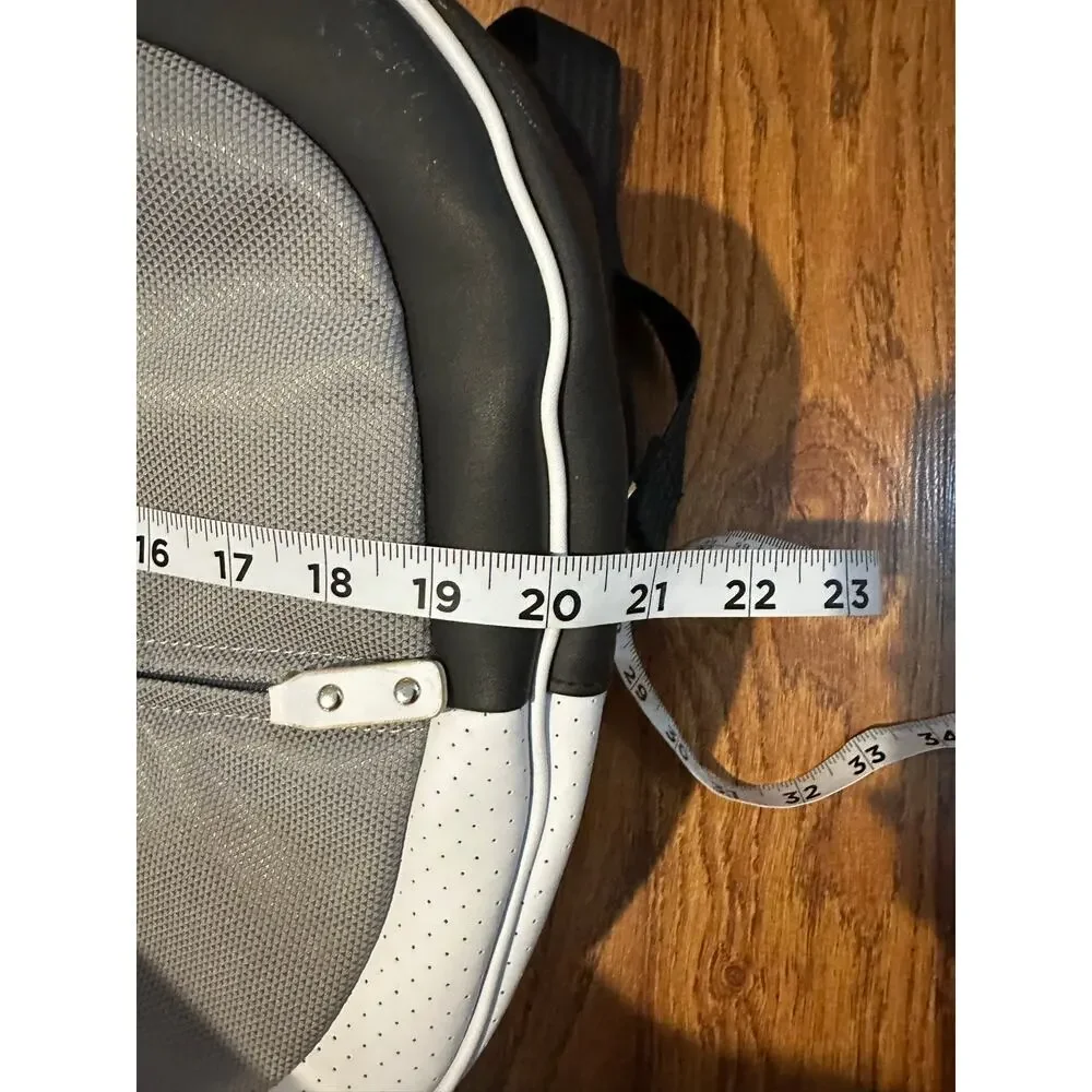 Le Coq Sportif Weekender Travel Bag Gray White Duffel Preppy Chic 20x14x8
